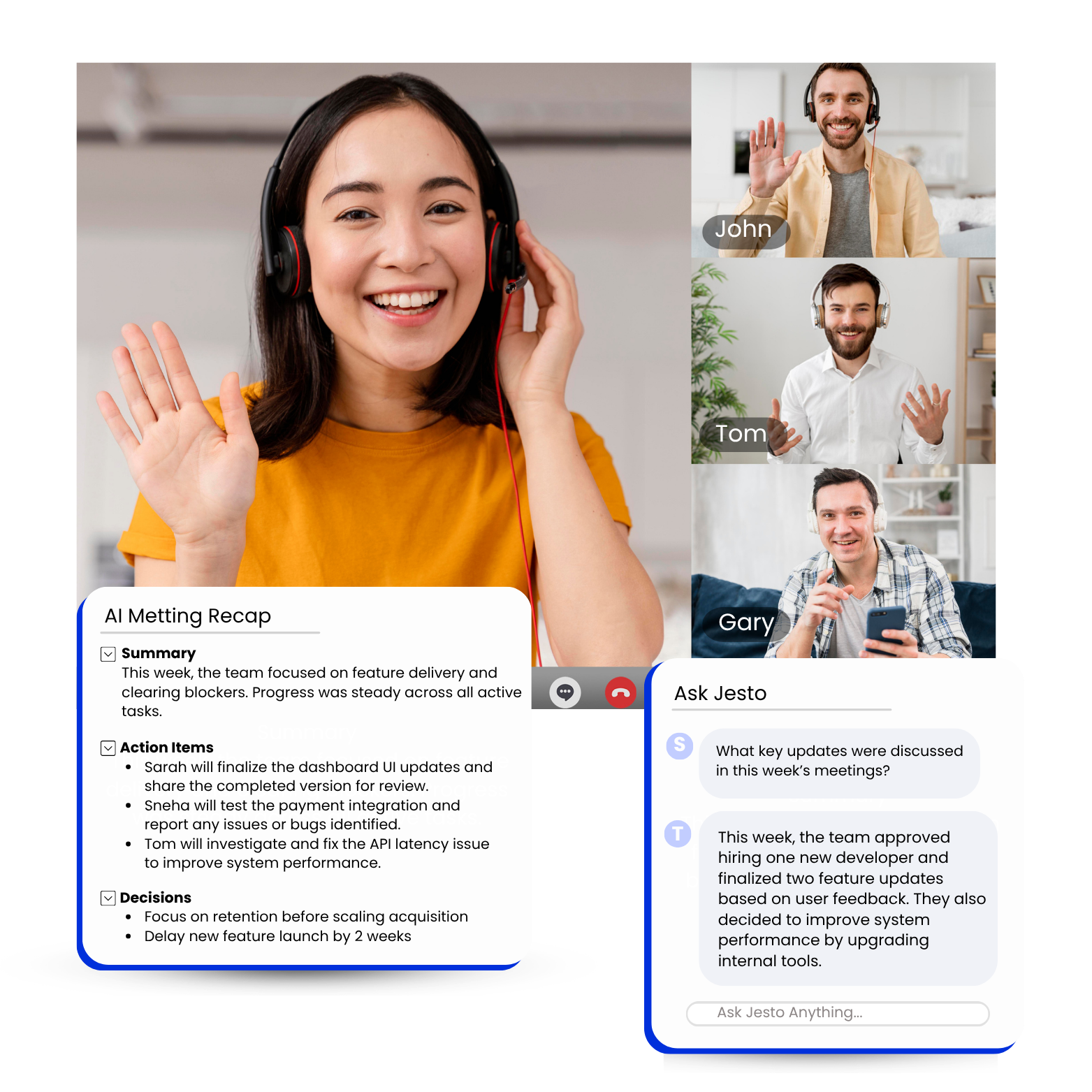 Jesto AI Note Taker - Intelligent meeting automation for teams